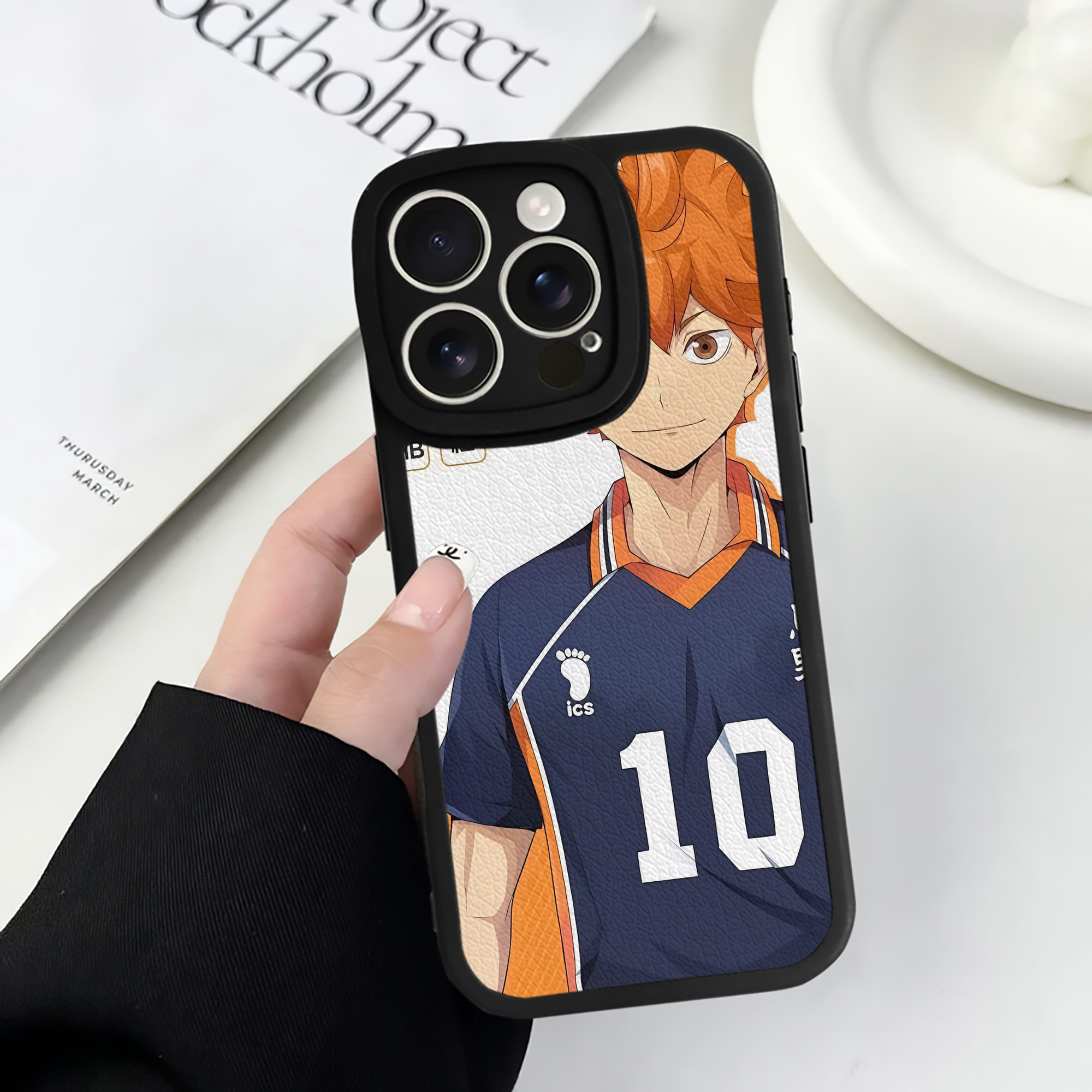 （画像用） ハイキュー!! Haikyu!! 【iPhone 16シリーズ対応】シリコンスマホケース（レザー調） 材質：シリコン